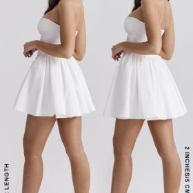 Katherine White Strapless Corset Mini Dress