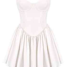 Katherine White Strapless Corset Mini Dress - Image 2