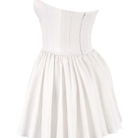 Katherine White Strapless Corset Mini Dress - Image 3
