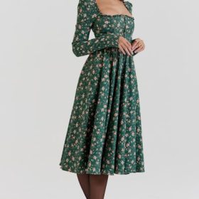 Delia Green Floral Print Midi Dress - Image 10