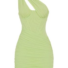 Clementine Lime Cut Out Mini Dress - Image 2
