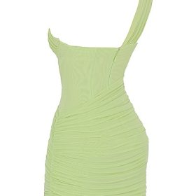 Clementine Lime Cut Out Mini Dress - Image 3