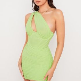 Clementine Lime Cut Out Mini Dress - Image 10