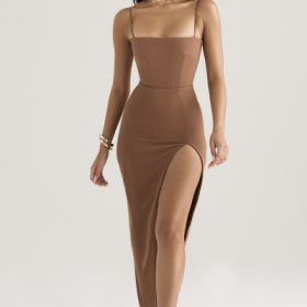 Jaida Toast Corset Maxi Dress - Image 5