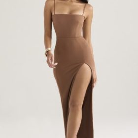 Jaida Toast Corset Maxi Dress - Image 7