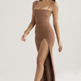 Jaida Toast Corset Maxi Dress - Image 9