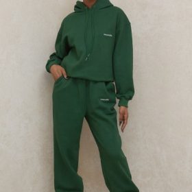 Sky Green Fleece Back Jogging Trousers - Image 5