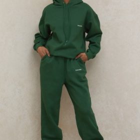 Sky Green Fleece Back Jogging Trousers - Image 7