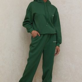 Sky Green Fleece Back Jogging Trousers - Image 8