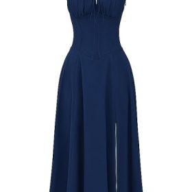 Carmen French Navy Bustier Sundress - Image 2