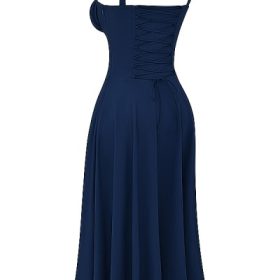 Carmen French Navy Bustier Sundress - Image 3