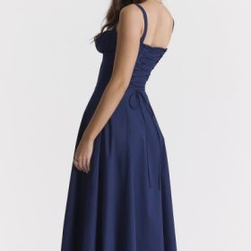 Carmen French Navy Bustier Sundress - Image 13