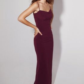 Lani Merlot Corset Maxi Dress
