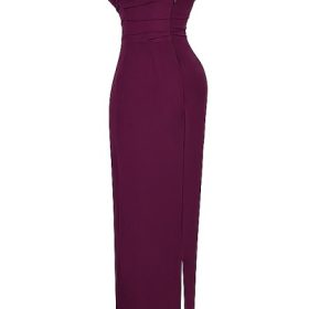 Lani Merlot Corset Maxi Dress - Image 3