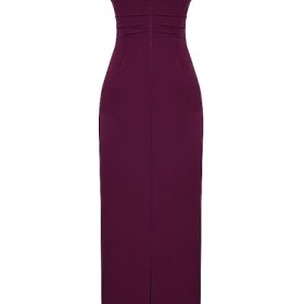 Lani Merlot Corset Maxi Dress - Image 4