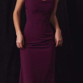 Lani Merlot Corset Maxi Dress - Image 11
