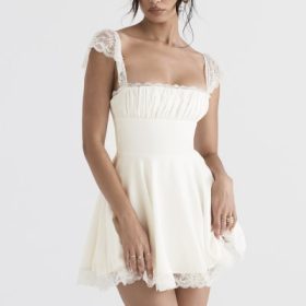 Kaia Ivory A-Line Mini Dress - Image 8