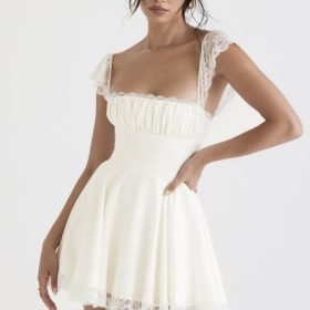 Kaia Ivory A-Line Mini Dress - Image 9