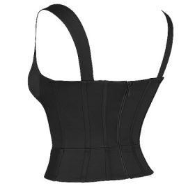Liberty Black Satin Corset - Image 3