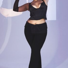 Liberty Black Satin Corset - Image 11