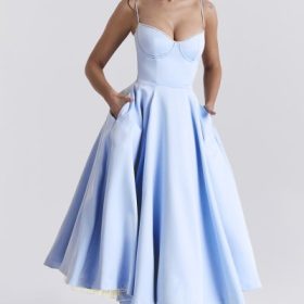 Mademoiselle Cinderella Blue Tulle Midi Dress - Image 7