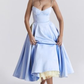 Mademoiselle Cinderella Blue Tulle Midi Dress - Image 8