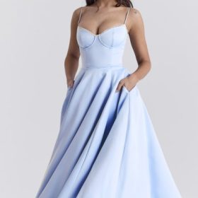 Mademoiselle Cinderella Blue Tulle Midi Dress - Image 9