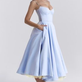 Mademoiselle Cinderella Blue Tulle Midi Dress - Image 10