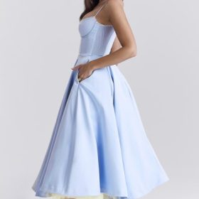 Mademoiselle Cinderella Blue Tulle Midi Dress - Image 11