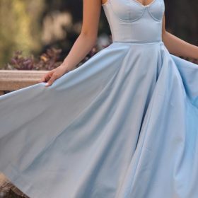 Mademoiselle Cinderella Blue Tulle Midi Dress - Image 13