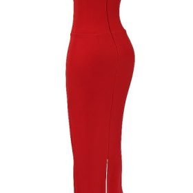 Tamara Cherry Strapless Corset Dress - Image 3