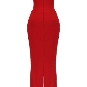 Tamara Cherry Strapless Corset Dress - Image 4
