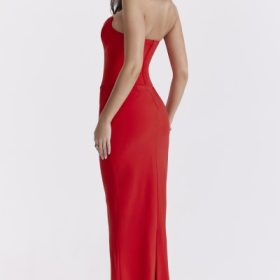 Tamara Cherry Strapless Corset Dress - Image 14