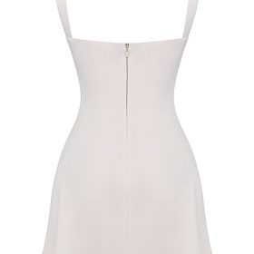 Kara Vintage Cream Mini Dress - Image 4