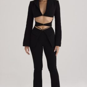 Layla Black V-Front Trousers - Image 7