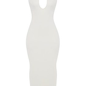 Eleanora Ivory Plunge Maxi Dress - Image 2
