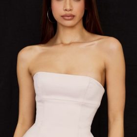 Angelica Crystal Satin Strapless Corset - Image 9