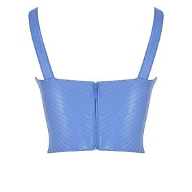 Melissa Cornflower Blue Vegan Leather Corset - Image 4
