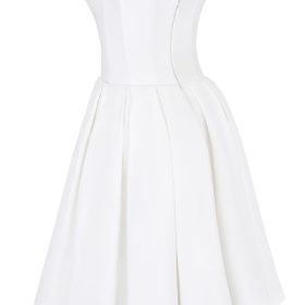 Emmanuela White Strapless Pleated Mini Dress - Image 3