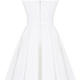 Emmanuela White Strapless Pleated Mini Dress - Image 4