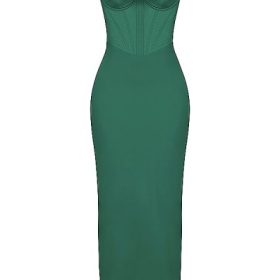 Charmaine Forest Corset Maxi Dress - Image 2