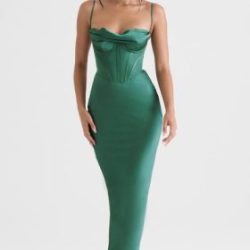 Charmaine Forest Corset Maxi Dress - Image 6