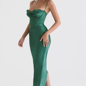 Charmaine Forest Corset Maxi Dress - Image 7