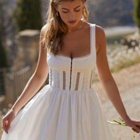 Perle White Lace Trim Midi Dress - Image 17