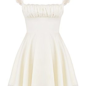Kaia Ivory A-Line Mini Dress - Image 2