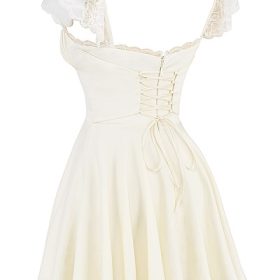 Kaia Ivory A-Line Mini Dress - Image 3