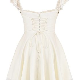 Kaia Ivory A-Line Mini Dress - Image 4