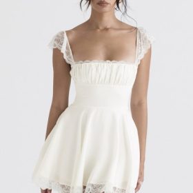Kaia Ivory A-Line Mini Dress - Image 5