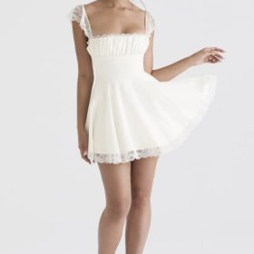 Kaia Ivory A-Line Mini Dress - Image 7