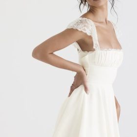 Kaia Ivory A-Line Mini Dress - Image 10